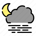 weather, coloroutline, cloudy, foggy, night