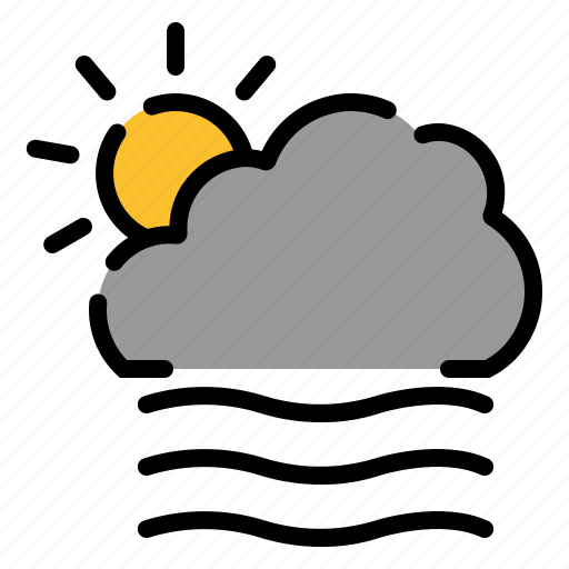 Weather, coloroutline, cloudy, windy icon - Download on Iconfinder