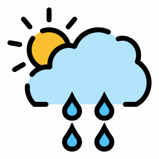 Weather, coloroutline, rainy icon - Download on Iconfinder