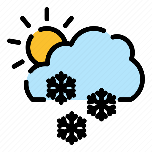 Weather, coloroutline, snowy icon - Download on Iconfinder