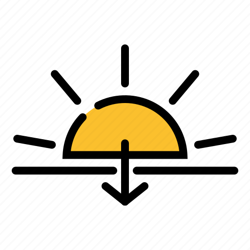 Weather, coloroutline, sunset icon - Download on Iconfinder
