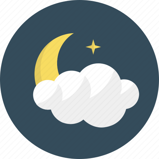 Clear, cloud, cloudy, moon, night, sleep, weather icon - Download on Iconfinder