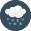 cloud, cloudy, forecast, night, snow, weather 
