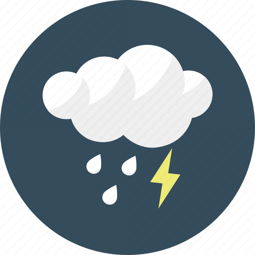 Cloud, forecast, lightening, rain, rainy, shower, weather icon - Download on Iconfinder
