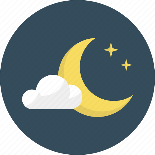 Clear, cloud, cloudy, moon, night, sleep, weather icon - Download on Iconfinder
