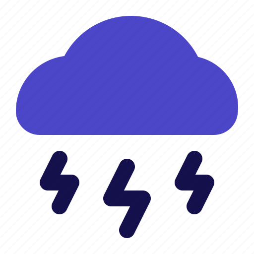 Thunderstorm, storm, forecast, weather, cloud icon - Download on Iconfinder