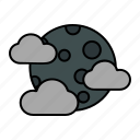 cloudy night, clouds, meteorology, weather, night, moon