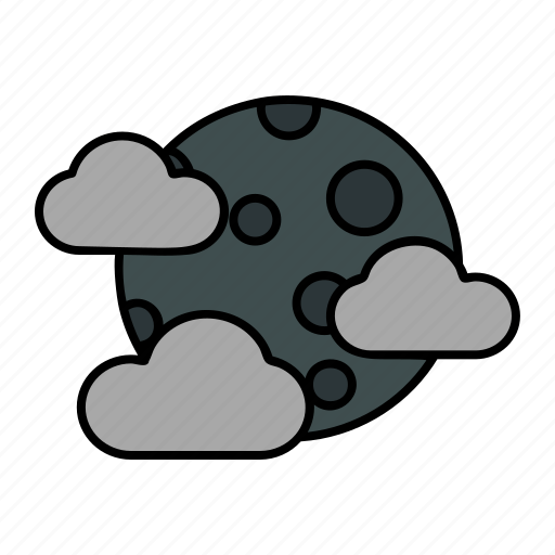Cloudy night, clouds, meteorology, weather, night, moon icon - Download on Iconfinder