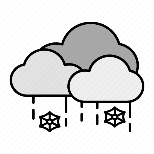 Snow, snowfall, winter, snowing, weather, cloud icon - Download on Iconfinder