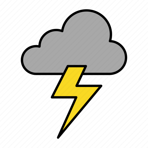 Thunder, lightning bolt, thunderstorm, thunderbolt, strom, weather icon - Download on Iconfinder