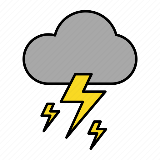 Thunderstrom, thunderbolt, bolt, storm, lightning, weather icon - Download on Iconfinder