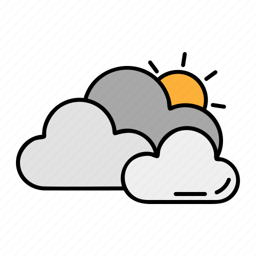 Cloudy, weather, sun, sky, haw weather, clouds and sun icon - Download on Iconfinder