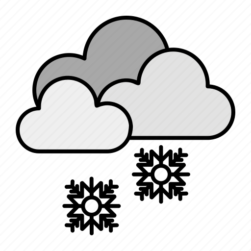 Snow, snowfall, winter, snowing, weather, cloud icon - Download on Iconfinder