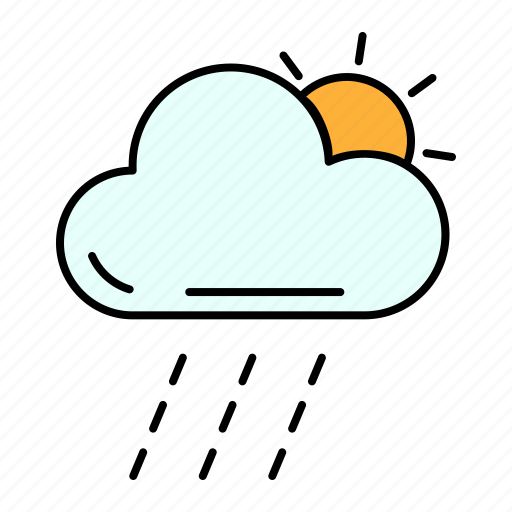 Rain, rain drops, clouds and sun, sun, weather, cloud icon - Download on Iconfinder