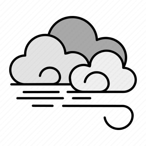 Windy, weather, windstorm, blowing, climate, cloud icon - Download on Iconfinder