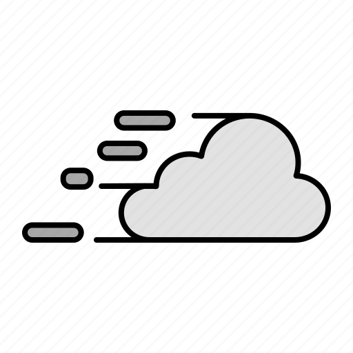 Windy, weather, windstorm, blowing, climate, cloud icon - Download on Iconfinder