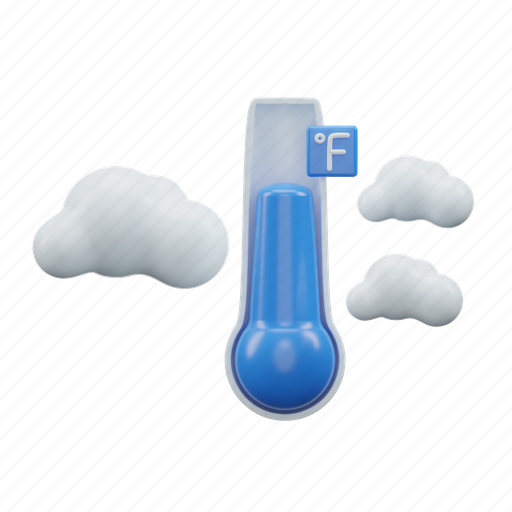 Cloud, temperature, fahrenheit, weather 3D illustration - Download on Iconfinder
