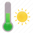 warm, temperature, weather, cloudy, hot, thermometer, sun
