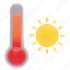 hot, temperature, weather, forecast, sunny, sun, thermometer 
