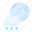 cloudy, clouds, weather, forecast, moon, snow 