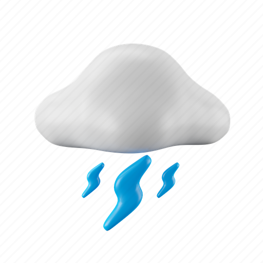 Cloud, thunder, storm 3D illustration - Download on Iconfinder