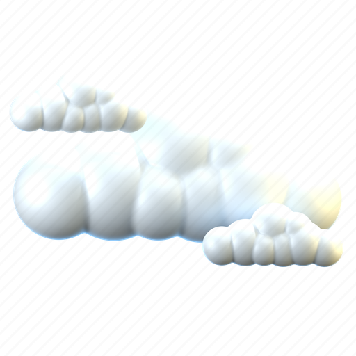 Cloudy, cloud, weather, forecast, nature 3D illustration - Download on Iconfinder