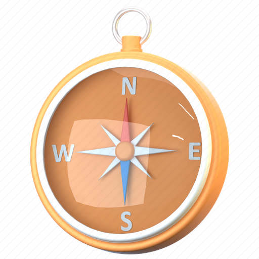 Compass, navigation, direction, gps, location 3D illustration - Download on Iconfinder