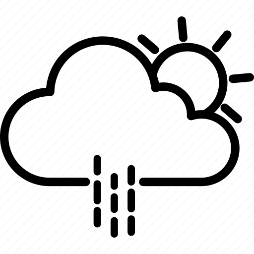 Cloud, raining, sun, cloudy, day, rain, weather icon - Download on Iconfinder