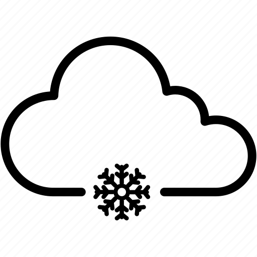 Cloud, snow, cloudy, forecast, snowflake, weather icon - Download on Iconfinder