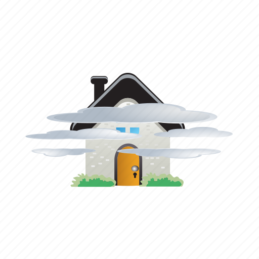 Fog, cloud, forecast, house, weather icon - Download on Iconfinder