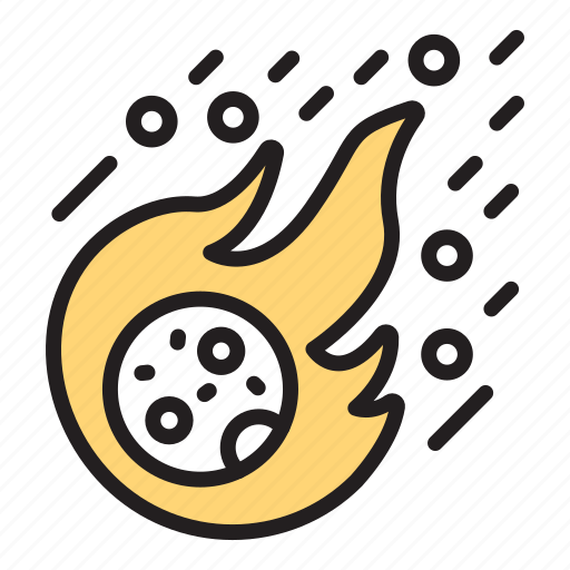 Meteor, astronomy, asteroids, astrophysics, comets, planetoids icon - Download on Iconfinder