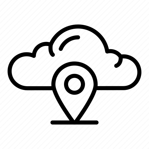 Cloud, location, gps, geolocation, forecast, localized, weather icon - Download on Iconfinder