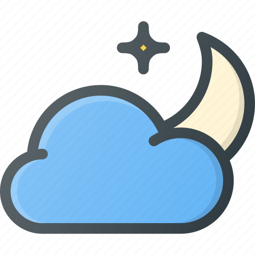 Cloud, cloudy, forcast, night, weather icon - Download on Iconfinder