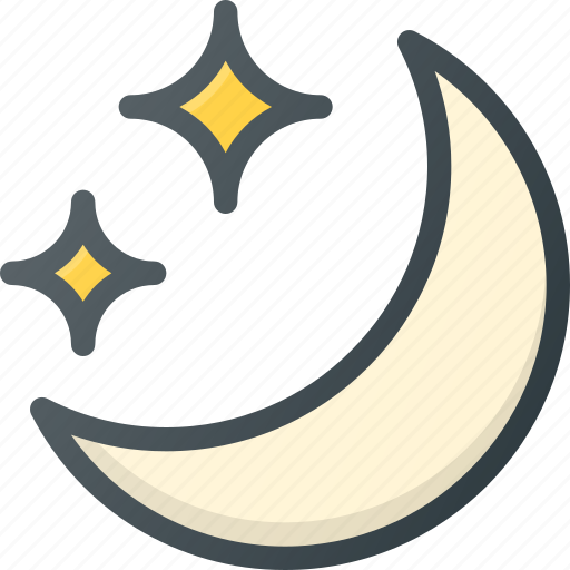 Clear, forcast, moon, night, star, weather icon - Download on Iconfinder