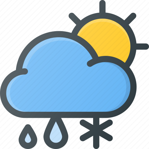 Cloud, day, forcast, rain, snow, weather icon - Download on Iconfinder