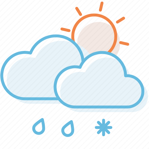 Cloud, cloudy, snow, sunny, sunshine, weather icon - Download on Iconfinder