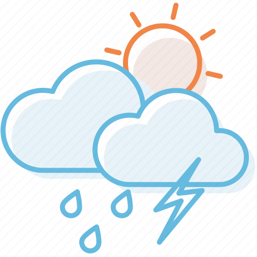 Cloud, cloudy, sunny, sunshine, thundersshower, weather icon - Download on Iconfinder
