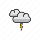 cloud, partly, thunderstorm, forecast, weather