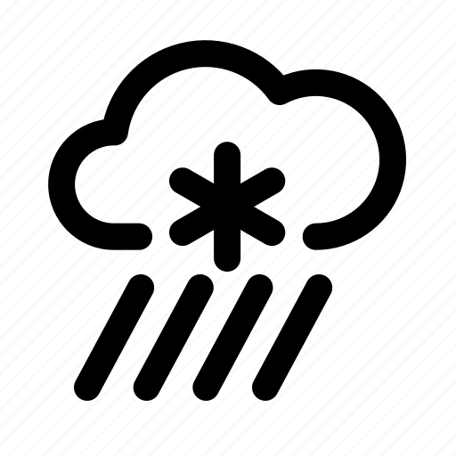 Atmospheric, cloud, icy rain, meteorology, rain, snow, weather icon - Download on Iconfinder