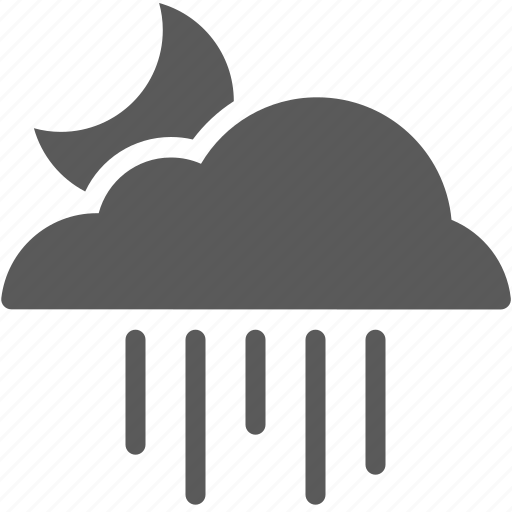 Cloud, forecast, moon, night, rain icon - Download on Iconfinder