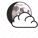 cloud, moon, sky, weather