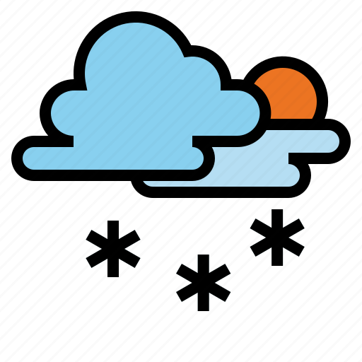 Cloud, sky, snow, snowing, sunny icon - Download on Iconfinder