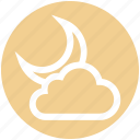 cloud, cool, crescent, moon, night, weather