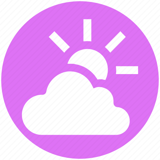 Cloud, day, forecast, sun, sunny, thin, weather icon - Download on Iconfinder