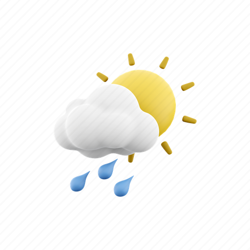 Png, rain, climate, raindrop, weather, sky, sun 3D illustration - Download on Iconfinder