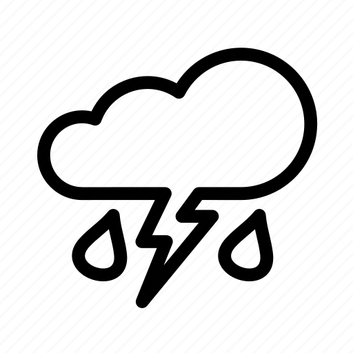 Cloud, line, outline, rain, sky, weather icon - Download on Iconfinder