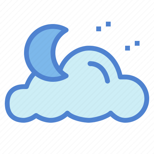 Cloudy, moon, night icon - Download on Iconfinder
