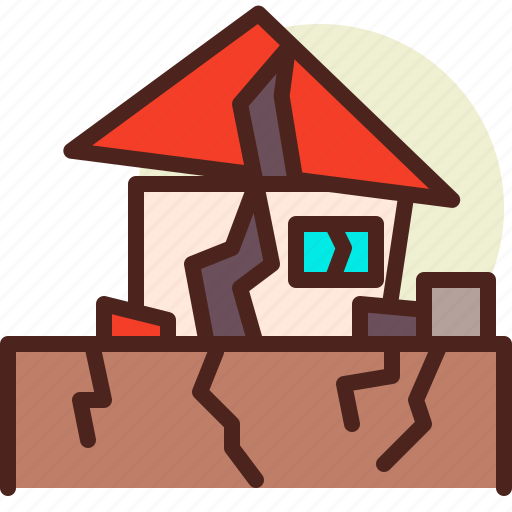 Assurance, disaster, earthquake, home, house icon - Download on Iconfinder