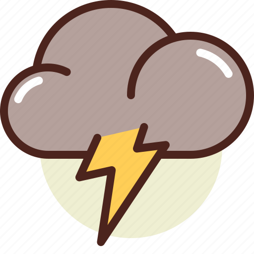Cloud, storm, thunders, warning, weather icon - Download on Iconfinder