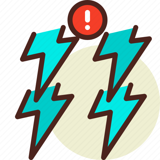Storms, thunders, warning icon - Download on Iconfinder